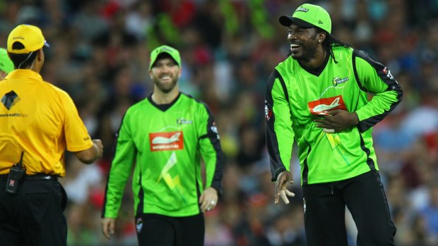 Chris Gayle in his previous BBL incarnation with Sydney Thunder