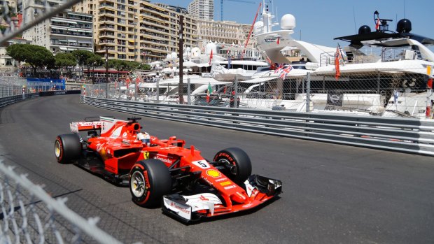 Sunday cruise: Ferrari driver Sebastian Vettel of Germany earned top spot on the podium at the Monaco GP.