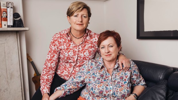 Christine Forster with her partner Virginia Edwards at their home in Surry Hills.