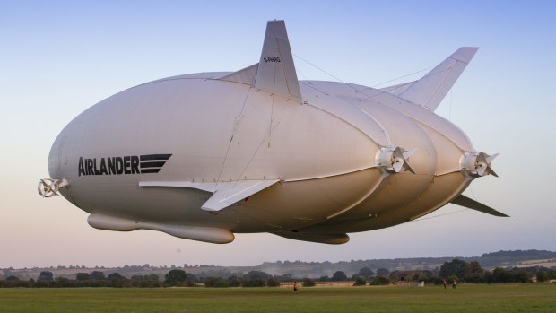 The Airlander 10, AKA 'the flying bum'.