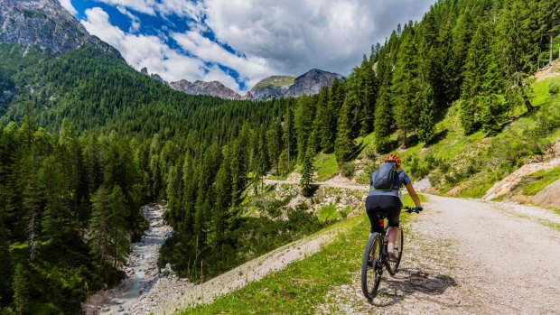 Cycling in Cortina d'Ampezzo.