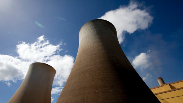 Cooling towers at Australia's most carbon-intensive major power plant, Hazelwood.