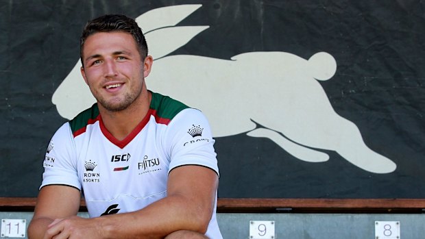 Back at the Bunnies: South Sydney enforcer Sam Burgess.