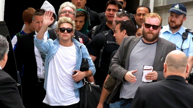 SYDNEY, AUSTRALIA - NOVEMBER 25:  Niall Horan from One Direction arrives in Sydney on November 25, 2014 in Sydney, Australia.  (Photo by Ben Rushton/Fairfax Media)