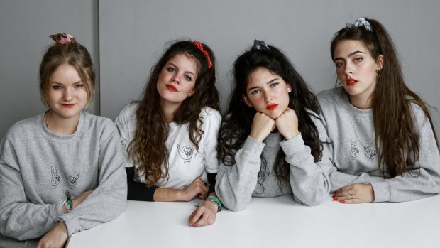 Hinds kept recordings unpolished and emotions raw in their album Leave Home Alone. (From left) Amber Grimbergen, Carlotta Cosials, Ade Martin and Ana Perrote.