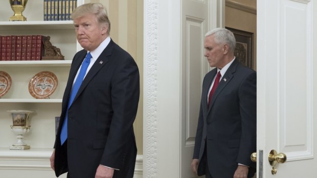 US President Donald Trump and Vice-President Mike Pence.