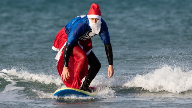 Even Santa might head to the beach on Christmas Day in Perth.