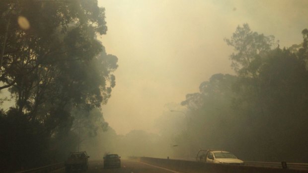 Transport for NSW advised motorists to allow extra travel time because of the reduced visibility.