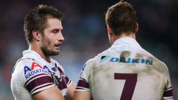 There must be a better way: Parramatta-bound  Kieran Foran (left) has called for a review of the player transfer system.