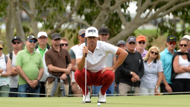 In good company: Australian PGA Championship leader Wade Ormsby.