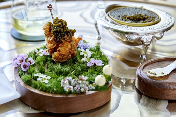 Go-to dish: Core fried chicken with caviar.