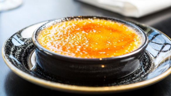 Creme brulee is pure vanilla silk.