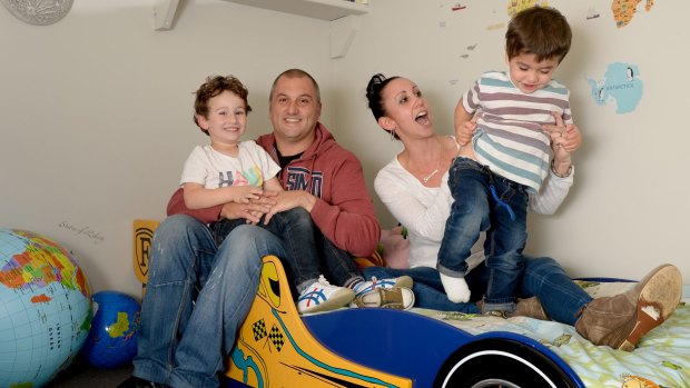 David and Naomi Sirianni – pictured with sons Luka, 4, and Archer, 3 – are pleased with the big funding boost for public schooling. 