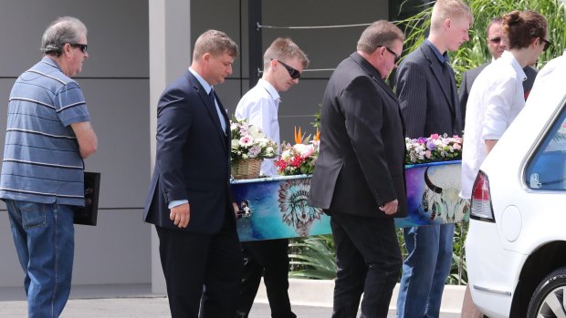 Hundreds of people gathered at the Alan Harris McDonald funeral home in Wagga Wagga to farewell Lauren Brownless who was killed late last month. 