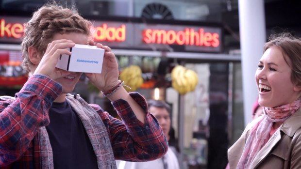 Potential tourists will be able to use Google Cardboard to experience Brisbane in virtual reality.