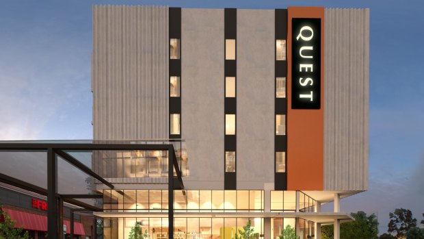 The new Quest hotel will open at the Pacific Epping Shopping Centre in 2018.