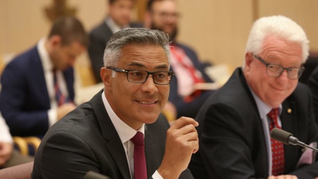 Ahmed Fahour and John Stanhope appeared before Senate Estimates in early 2017 to explain high salaries at the government-owned company. 