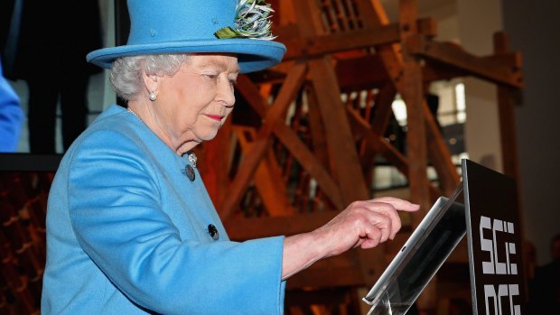 Queen Elizabeth II sends her first tweet.
