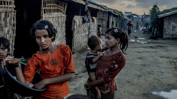 Displaced: A camp full of Rohingya Muslim refugees on the edge of Sittwe.
