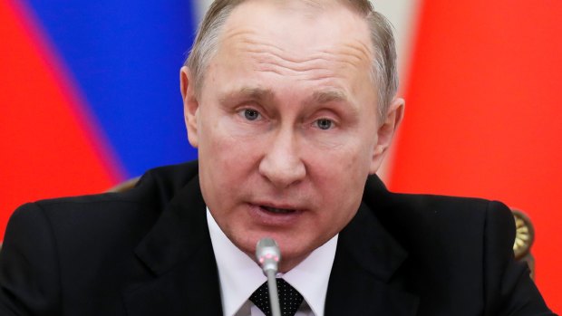"Smart move": Vladimir Putin speaks at a meeting in St. Petersburg.