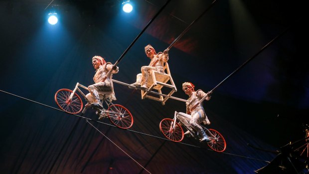 Old-fashioned circus magic returns with high-wire acts in <i>Kooza</i>. 