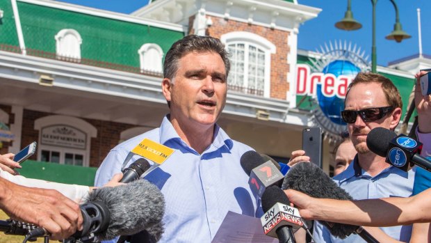  Dreamworld CEO Craig Davidson addresses reporters the day after the accident.