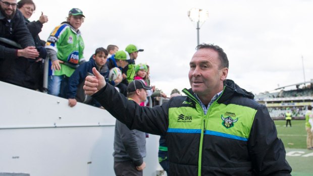 The inexperienced Raiders are using their coach Ricky Stuart's vast experience.