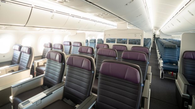 Premium Plus is the real deal – a separate cabin with only 21 seats in a 2-3-2 arrangement. 