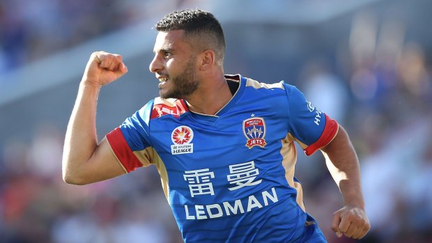 Plenty of fight: Andrew Nabbout has been a pleasant surprise for the Jets.