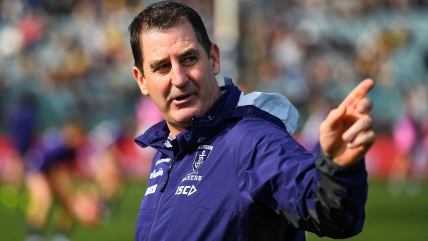 We're heading that way: Ross Lyon has at least a four-year rebuild in mind for the Dockers.