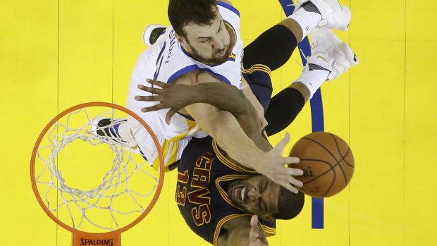 Keeping abreast of the situation: Andrew Bogut.