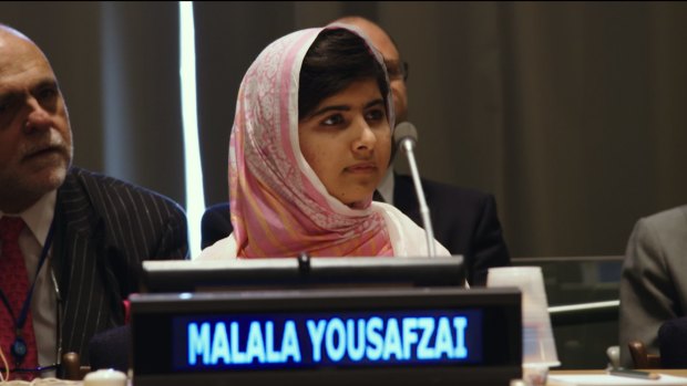 Malala Yousafzai at the United Nations General Assembly in New York City in 2013.
