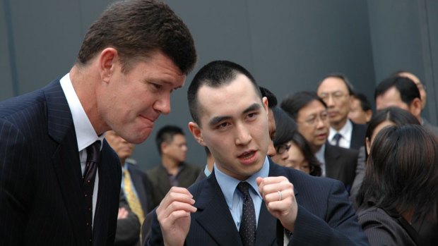 James Packer and Lawrence Ho in Macau in 2012. 