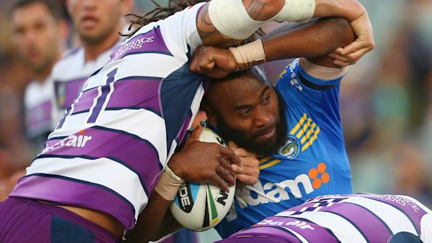 Semi off the road: Parramatta's Semi Radradra.