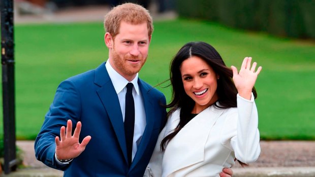 Britain's Prince Harry  and Meghan Markle.