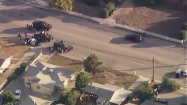 Scene of the shootout between San Bernardino and the gun-wielding couple.