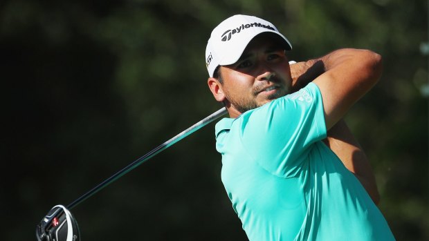 In the lead: Jason Day had a tough third round at Sawgrass making two double-bogeys in his first eight holes.