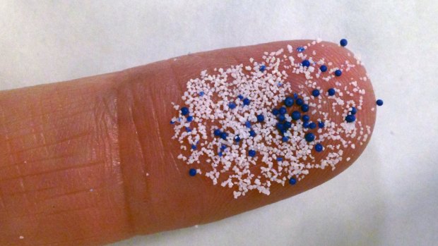 Microbeads used in make-up.