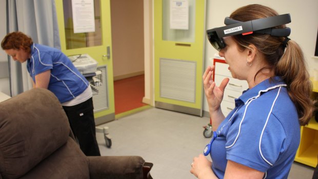 The University of Canberra is trialling the HoloLens in its nursing degree.