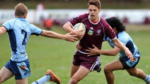 Maroon man: Kayln Ponga has represented Queensland at schoolboy level.