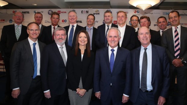 Prime Minister Malcolm Turnbull and Senator Mitch Fifield joined a summit of media executives in June, all urging the Senate to pass industry reforms. 