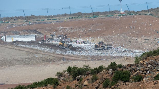 Cleanaway's existing landfill operation last week. 