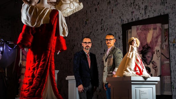 Dutch fashion artists Rolf Snoeren and Viktor Horsting.