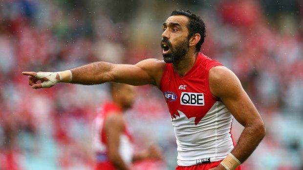 "There is a vocal fringe that don't like Goodes": Swans great Adam Goodes.