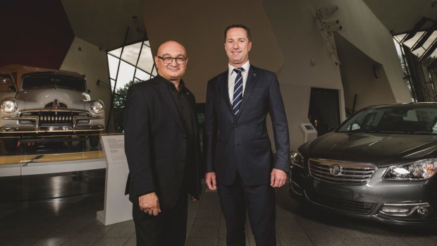 From left, Holden's design director Richard Ferlazzo and public policy director David Magill. 