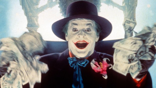 Jack Nicholson's portrayal of The Joker in Tim Burton's Batman.