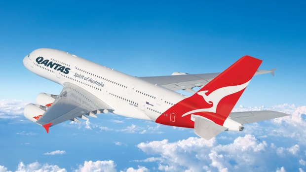 A Qantas A380 aircraft similar to the one that was delayed in Dubai.