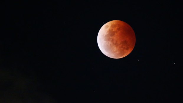 Cloud cover means the rare phenomenon of a blood moon won't be visible over Sydney on Saturday night.
