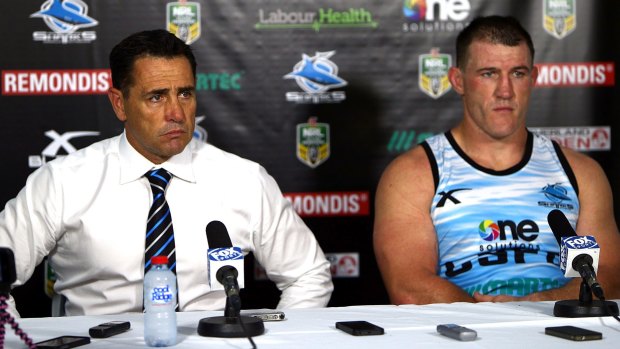 On course: Shane Flanagan and Paul Gallen.