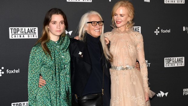 Nicole Kidman (right), Jane Campion and Alice Englert (left) at the Top of the Lake: China Girl Australian premiere in Sydney.